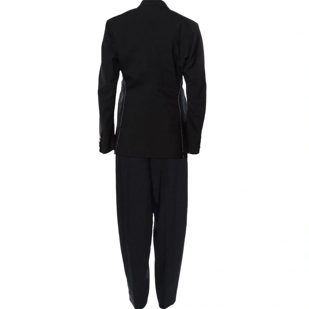 CÉLINE BLACK WOOL & CASHMERE JACKET & PANT SUIT SIZE 38 PHOEBE PHILO - Picture 8 of 16
